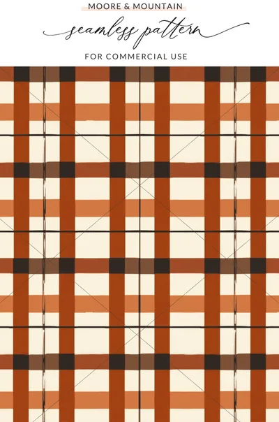 Moore Mountain Plaid Seamless Pattern for Commercial Use