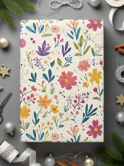 Bunny Amongst Flowers Seamless Pattern Design JPEG Files - Moore and Mountain