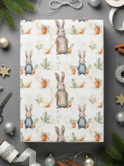 Bunny Seamless Pattern Digital Paper, Rabbit Watercolor, Easter Background, Spring Design, Pastel Nursery Art, Fabric Print, Digital - Moore and Mountain