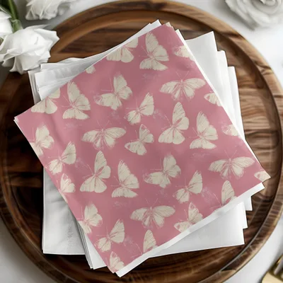 Butterfly Pattern Digital, Seamless Pink, Vintage Inspired, Paper Craft, Fabric Print, Scrapbook Paper, Wall Art Print, Digital Download - Moore and Mountain