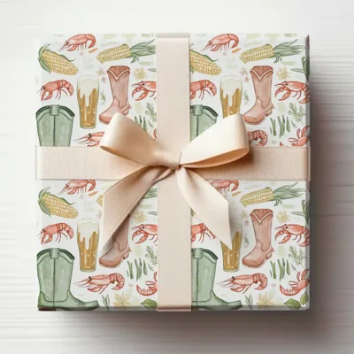 Crawfish Boil Beer Boots Corn Patterned Gift Wrap product type
Crawfish
Lobster
Seafood
Boil
Beer
Corn
Cowboy Boots
Western Theme
Southern Charm
Bayou Style
Rustic Design
Festive Pattern
Gift Wrap
Wrapping Paper
Present Packaging
Party Supplies
Celebration Decor
Unique Gift
Food Pattern
Beverage Art