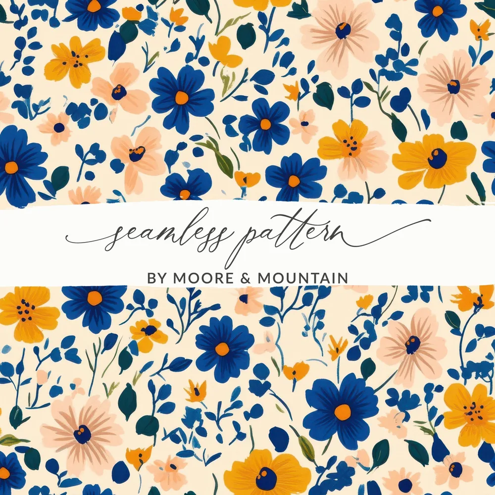 Seamless Floral Pattern by Moore and Mountain Design