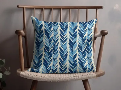 Chevron Strokes Pattern with Blue Shades Repeating Design Digital - Moore and Mountain