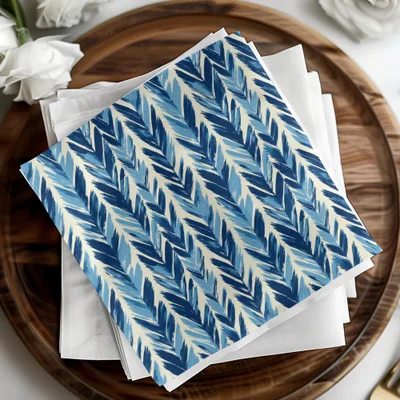 Chevron Strokes Pattern with Blue Shades Repeating Design Digital - Moore and Mountain