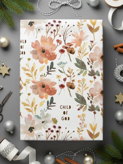Child of God Floral Design Wrapping Paper