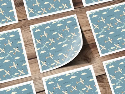 Airplane pattern clouds stars Philippians 4:13 product type