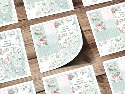 I can do all things through Christ floral card