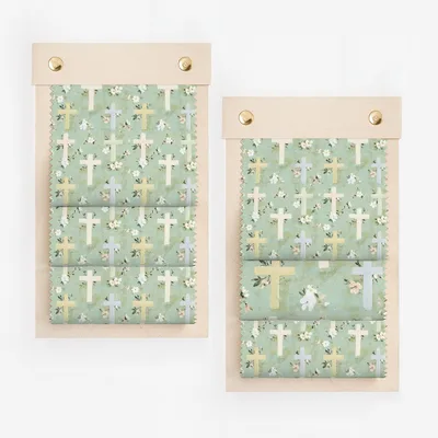 Pastel Cross Pattern Fabric Swatch Collection for Crafts