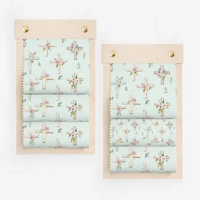 Pastel Floral Cross Pattern Decorative Fabric Product