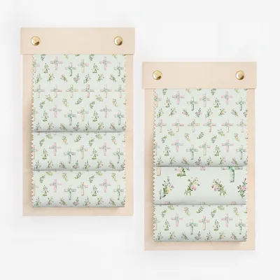 Pastel Floral Cross Patterned Fabric product