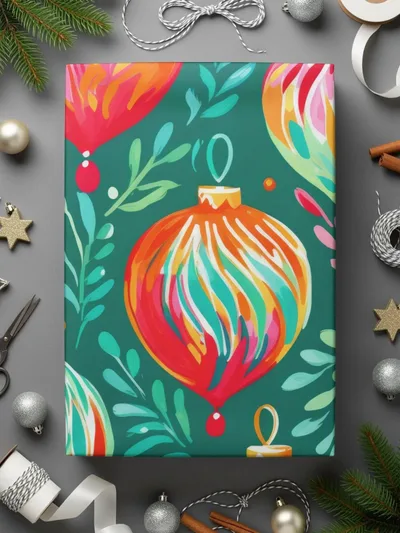 Christmas Baubles Digital Paper, Seamless Pattern, Festive Holiday Design, Ornament Print, Scrapbooking Paper, Digital Download - Moore and Mountain