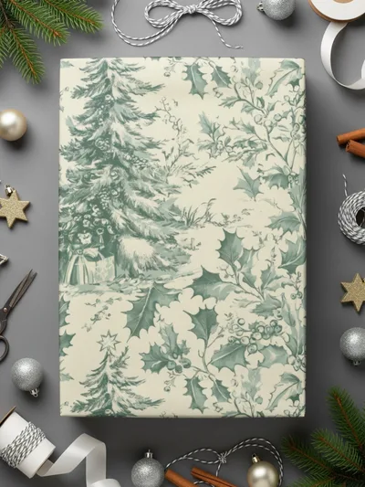 Christmas Digital Paper, Winter Holiday Seamless Pattern, Holly Berry Print, Scrapbook Paper Pack, Festive Pattern Digital Download - Moore and Mountain