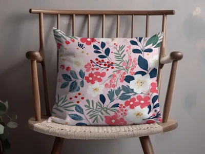 Vibrant Floral Decorative Pillow for Cozy Living Spaces