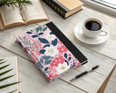 Floral Patterned Hardcover Journal Notebook