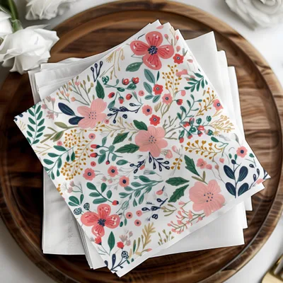 Vibrant Floral Patterned Napkins for Special Events