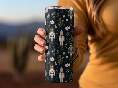 Christmas Nutcracker Soldiers with Flowers and Leaves Digital - Moore and Mountain
