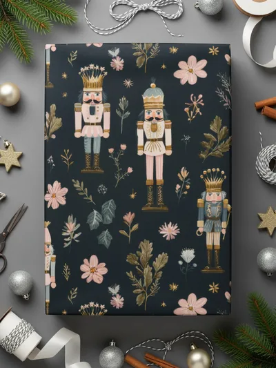 Christmas Nutcracker Soldiers with Flowers and Leaves Digital - Moore and Mountain