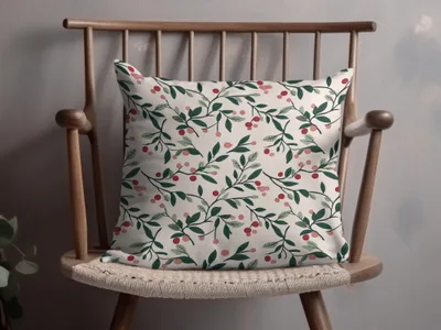 Elegant Floral Patterned Decorative Pillow product