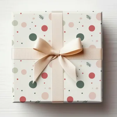 Polka Dot Pattern Gift Box with Bow Gift Product