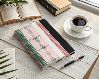 Stylish Plaid Hardcover Journal for Writers and Students