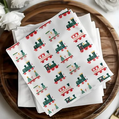Christmas Train Seamless Pattern Digital Paper, Holiday Train Digital, Festive Train Repeat Pattern, Christmas Digital Download - Moore and Mountain