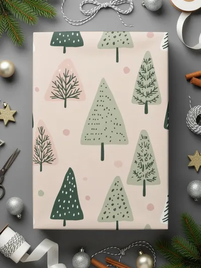 Christmas Tree Pattern Digital Download, Holiday Seamless Pattern, Winter Forest Digital Paper, Scrapbook Paper, JPEG Files, Digital - Moore and Mountain