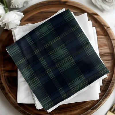 Classic Blue Green and Yellow Plaid Design Scottish Tartan Seamless Background - Moore and Mountain