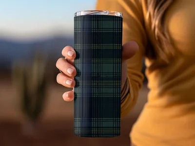 Classic Blue Green and Yellow Plaid Design Scottish Tartan Seamless Background - Moore and Mountain