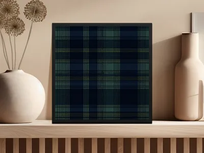 Classic Blue Green and Yellow Plaid Design Scottish Tartan Seamless Background - Moore and Mountain