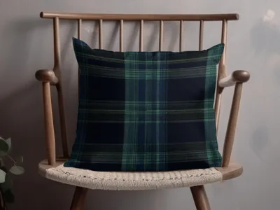 Classic Navy Blue and Green Tartan Seamless Digital - Moore and Mountain