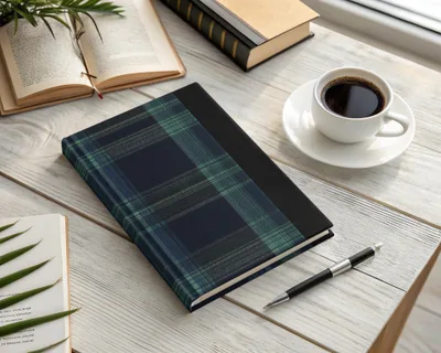 Classic Navy Blue and Green Tartan Seamless Digital - Moore and Mountain
