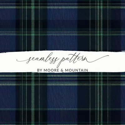 Classic Navy Blue Tartan Seamless Pattern for Crafts