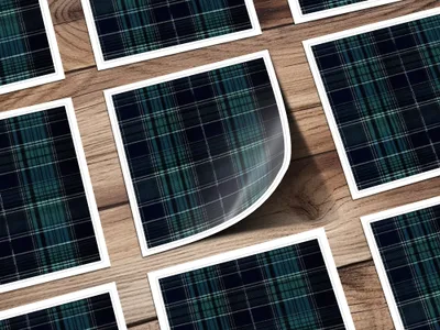 Classic Navy Green White Tartan Scottish Plaid Seamless Pattern - Moore and Mountain