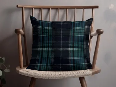 Classic Navy Green White Tartan Scottish Plaid Seamless Pattern - Moore and Mountain