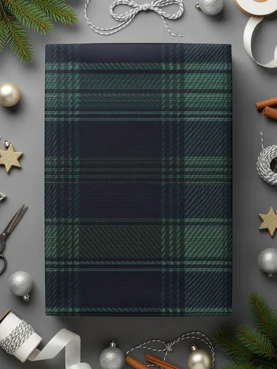 Classic Navy with Green Scottish Plaid Seamless Pattern - Moore and Mountain
