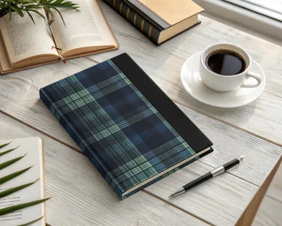 Classic Plaid Seamless Texture Navy Blue Hunter Green Tartan Pattern Digital - Moore and Mountain