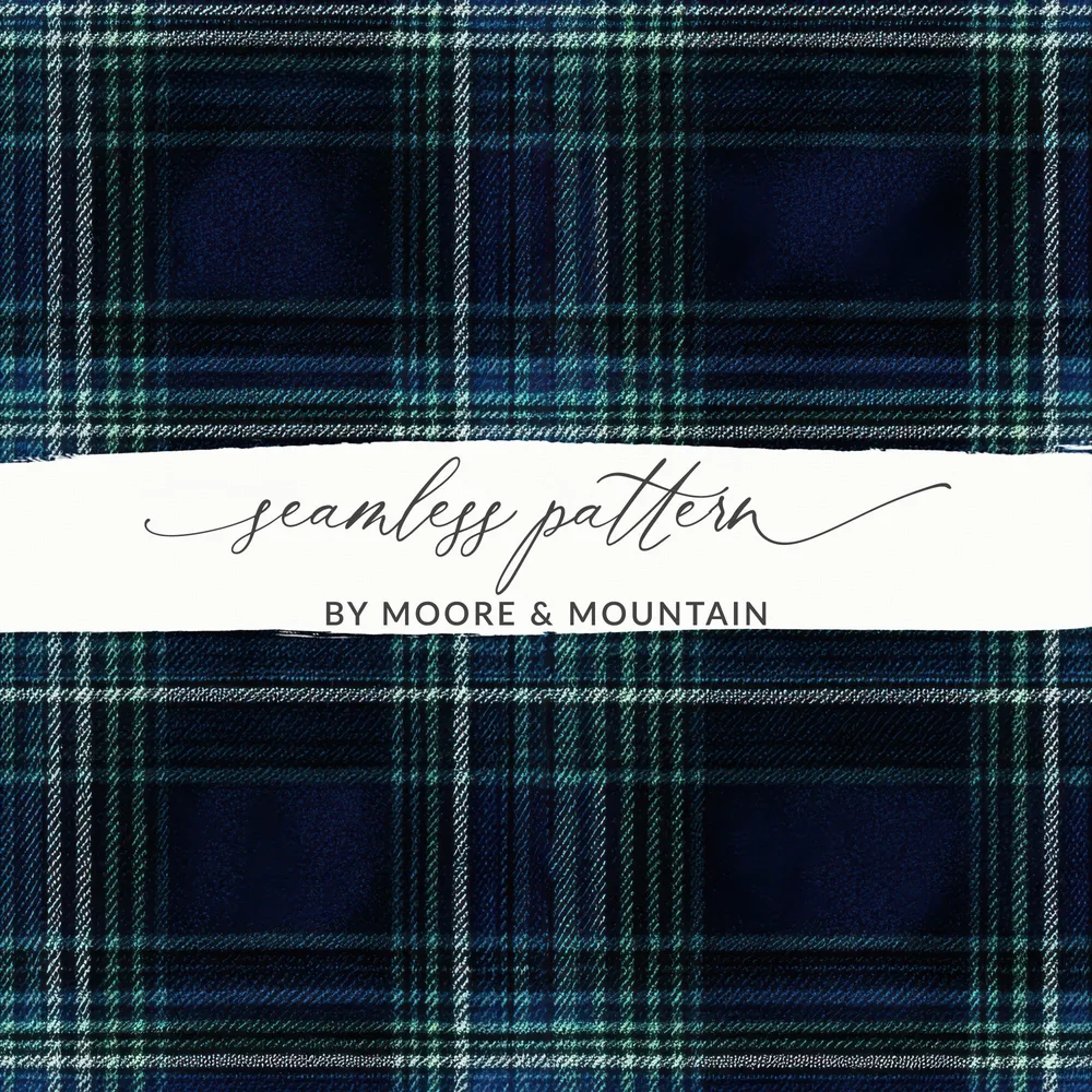 Classic Style Navy Blue Tartan Seamless Digital - Moore and Mountain