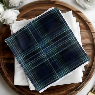 Classic Style Navy Blue Tartan Seamless Digital - Moore and Mountain