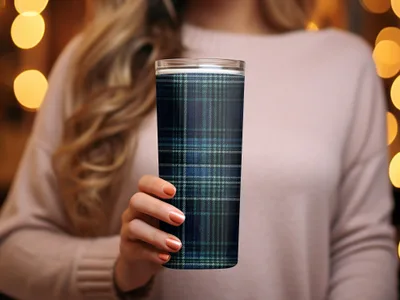 Classic Style Navy Blue Tartan Seamless Digital - Moore and Mountain