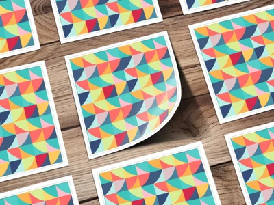 Colorful Abstract Digital Paper, Geometric Pattern Download, Teal Pink Yellow Digital Art, Modern Seamless Design, Scrapbook Paper Pack - Moore and Mountain