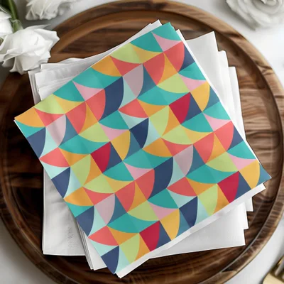 Colorful Abstract Digital Paper, Geometric Pattern Download, Teal Pink Yellow Digital Art, Modern Seamless Design, Scrapbook Paper Pack - Moore and Mountain