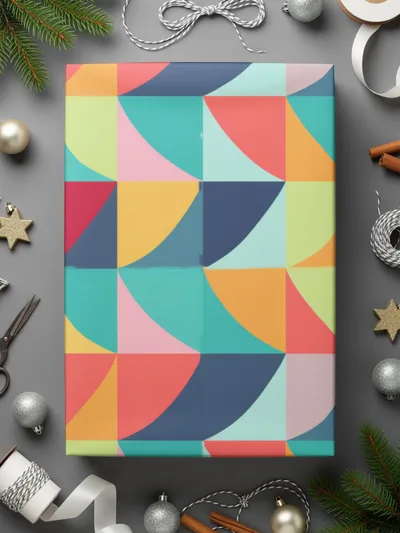 Colorful Abstract Digital Paper, Geometric Pattern Download, Teal Pink Yellow Digital Art, Modern Seamless Design, Scrapbook Paper Pack - Moore and Mountain