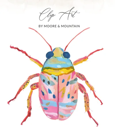 Colorful Beetle Art Print Digital, Whimsical Insect Wall Art, Vibrant Bug Illustration, Boho Nature Decor, Modern Nursery Print, Instant