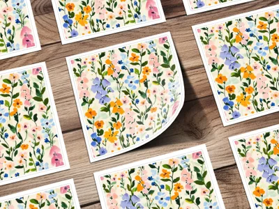 Colorful Floral Pattern Art Print Product