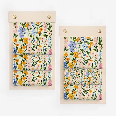 Colorful Floral Patterned Roll Up Window Blinds
