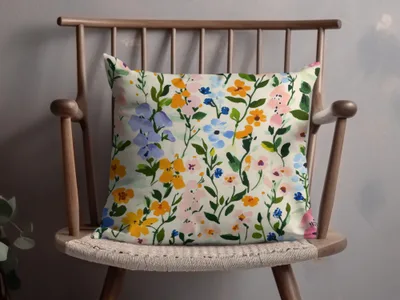 Colorful Floral Pattern Decorative Pillow Cover
