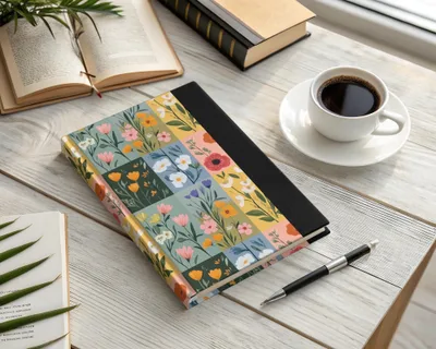 Colorful Floral Pattern On Square Boxes Surface Texture - Moore and Mountain