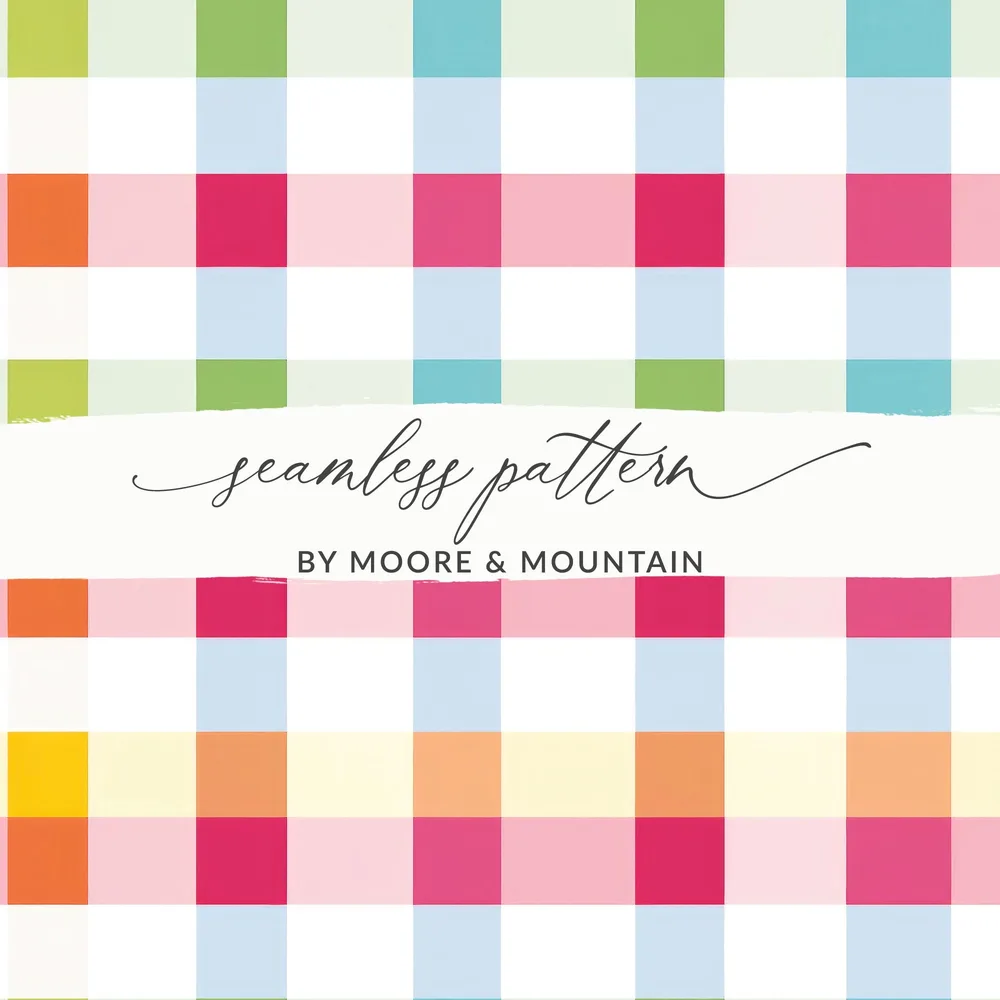 Colorful Checkered Seamless Pattern by Moore & Mountain