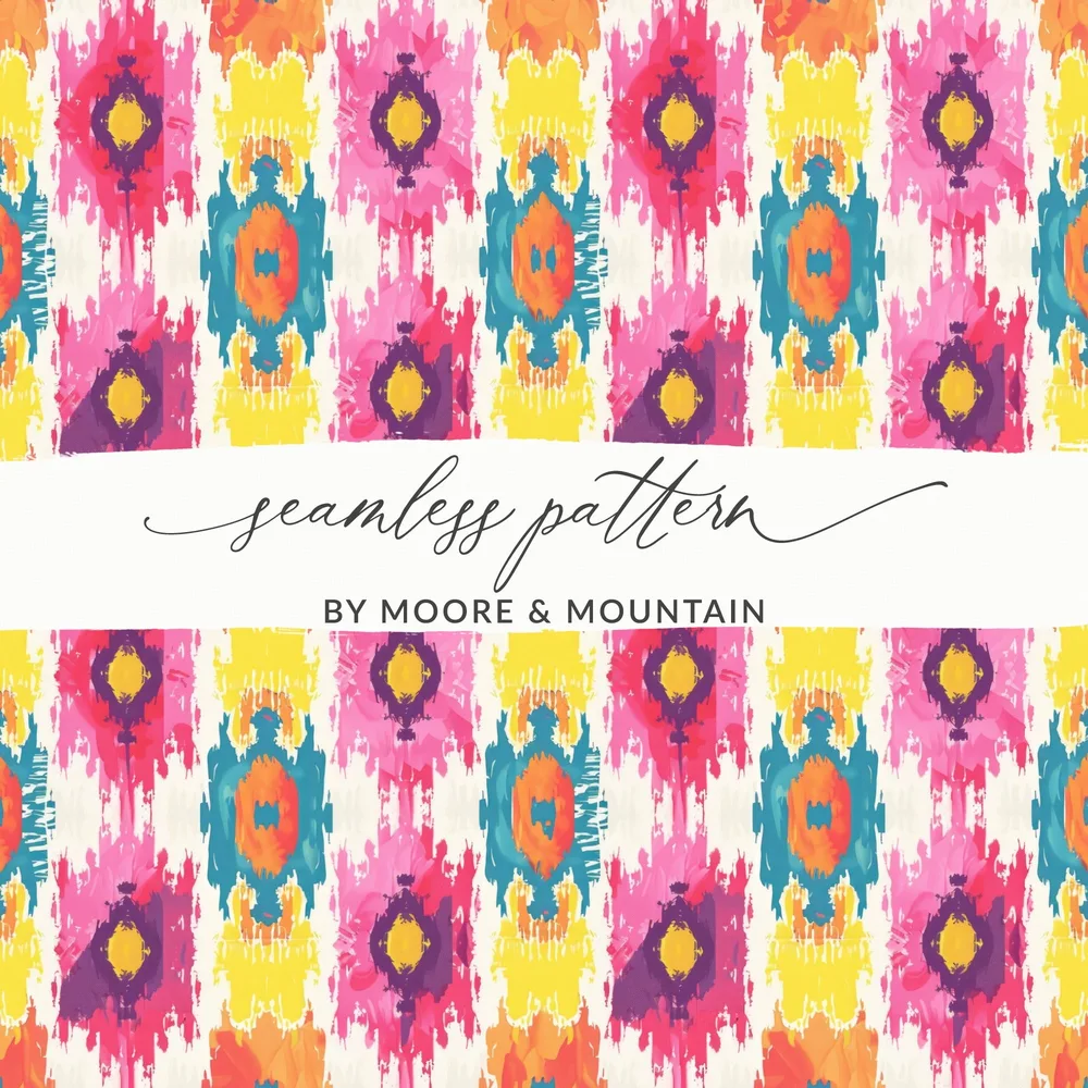 Colorful Boho Seamless Pattern by Moore and Mountain