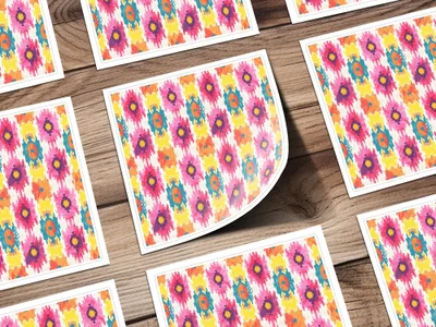 Bright Floral Patterned Note Cards Set For Any Occasion